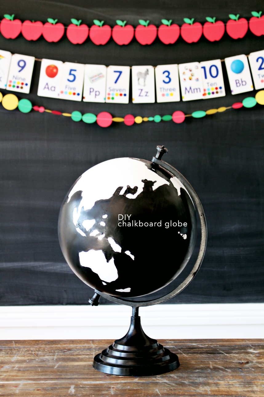 DIY CHALKBOARD GLOBE
